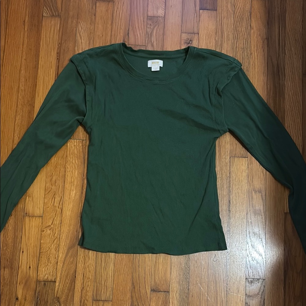 Anthropologie Maeve Forest Green Top